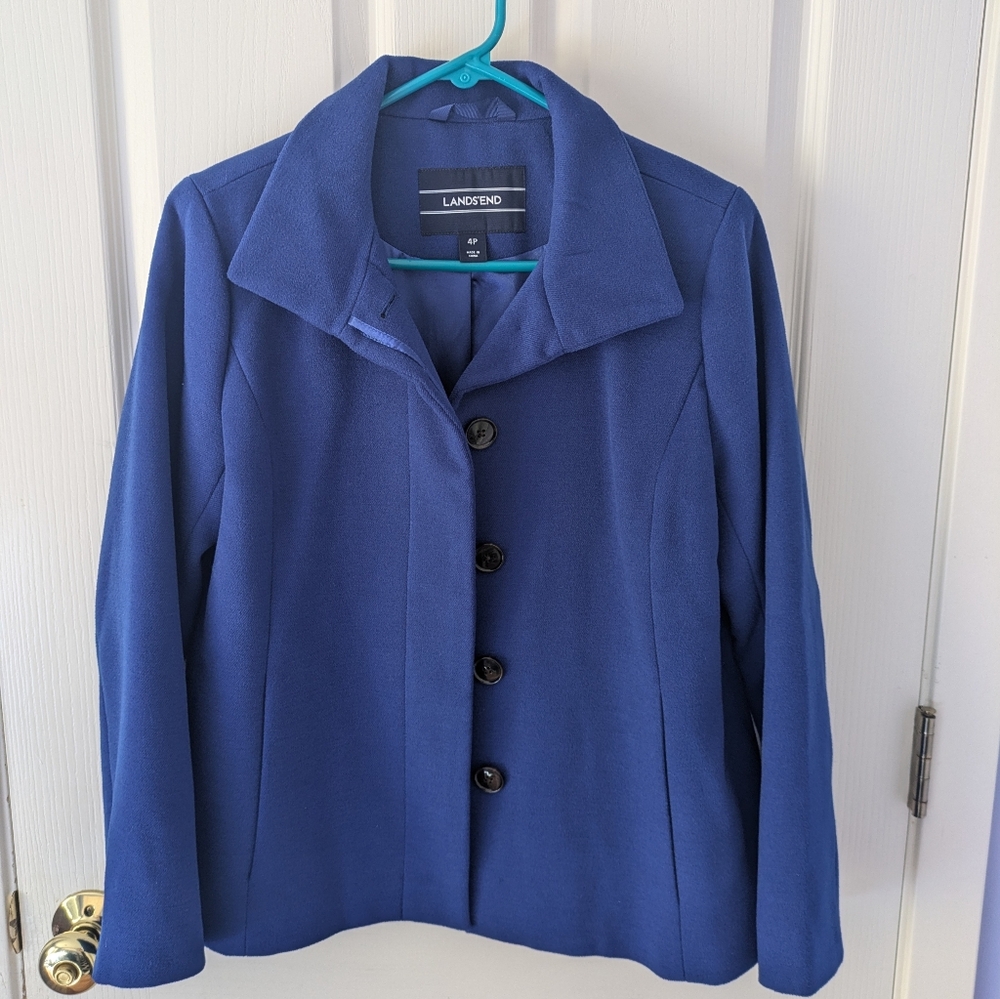 Lands' End Women's Royal Blue Coat